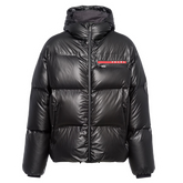 Prada Light Re-Nylon Hooded Puffer Jacket Black